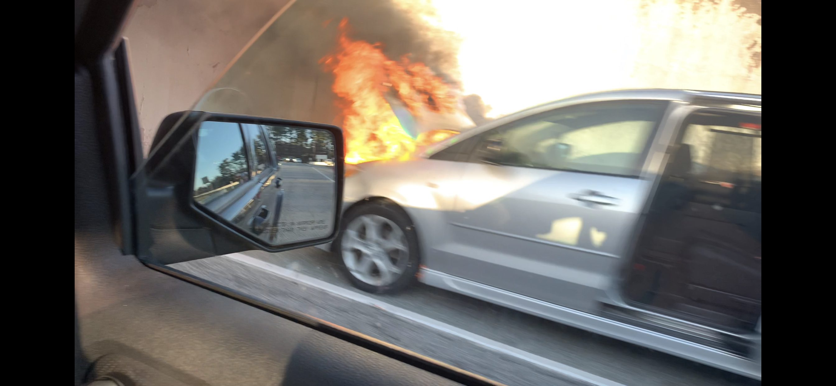 Buying a Kayak while seeing a Car Fire in Pottstown