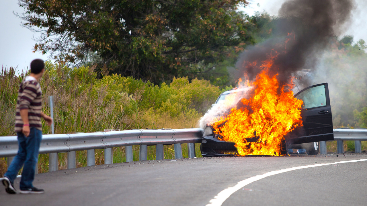 Welcome to Pottstown with a Car on fire